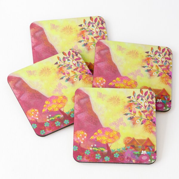 Item preview, Sunshine Landscape, colourful botanical, designed and sold by Jess Stride.
