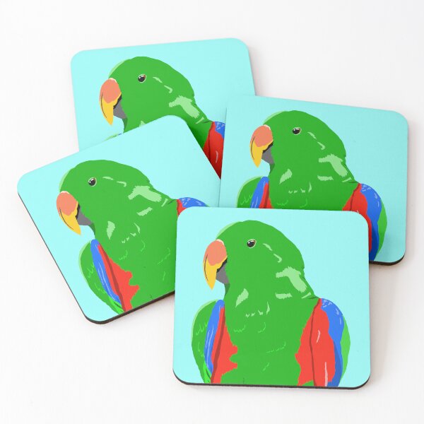 Item preview, Cute Eclectus Parrot Green Male Version designed and sold by TiffinByLK.