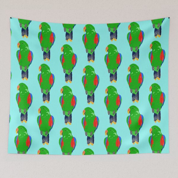 Item preview, Cute Eclectus Parrot Green Male Version designed and sold by TiffinByLK.