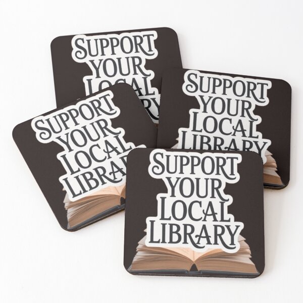 Item preview, Support Your Local Library Books Reading Librarian Typography designed and sold by sadedream.