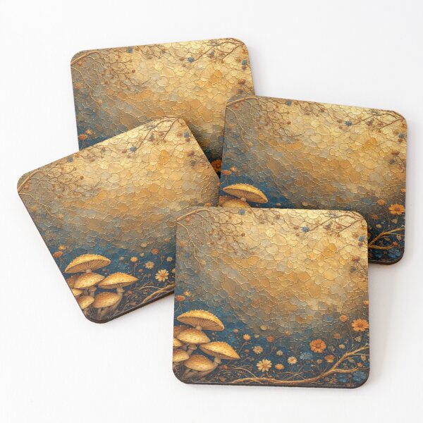 Item preview, Golden Art Nouveau Nature Klimt Inspired Ornamental Design designed and sold by yellowwpaint.