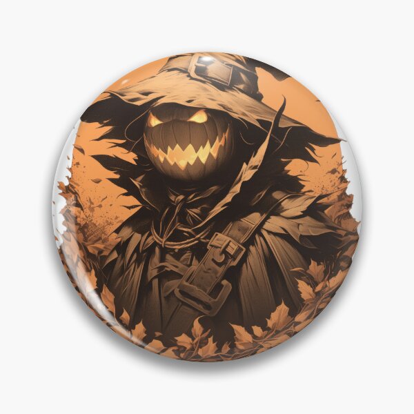 Item preview, Pumpkinhead Scarecrow — Witch Hat Halloween Portrait designed and sold by AJ Lab.