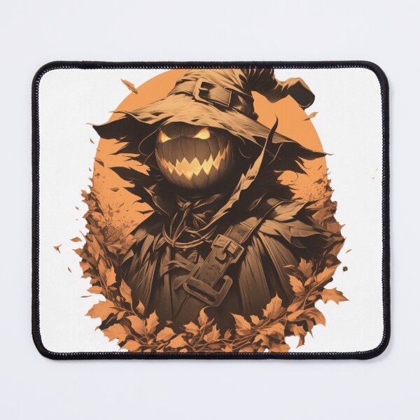 Item preview, Pumpkinhead Scarecrow — Witch Hat Halloween Portrait designed and sold by AJ Lab.
