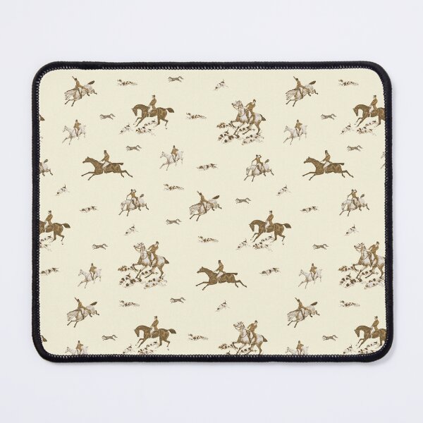 Item preview, Vintage English Country Hunting Horse Riders Hounds Beige designed and sold by tanjica.