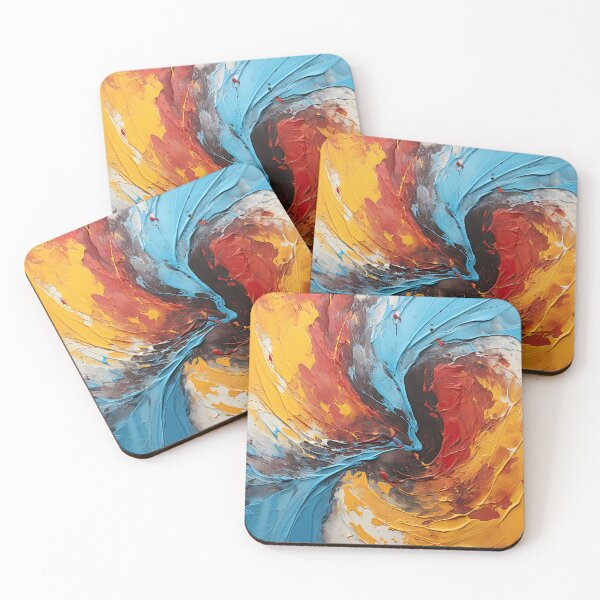 Item preview, Chaotic Harmony Abstract Swirl Fluid Art Mondrian style designed and sold by Jerhus.