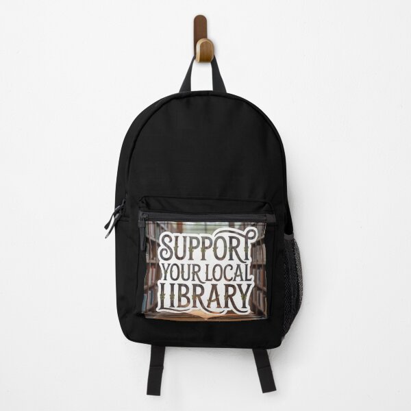 Item preview, Support Your Local Library For Reader Librarian Logo With Leaf designed and sold by sadedream.