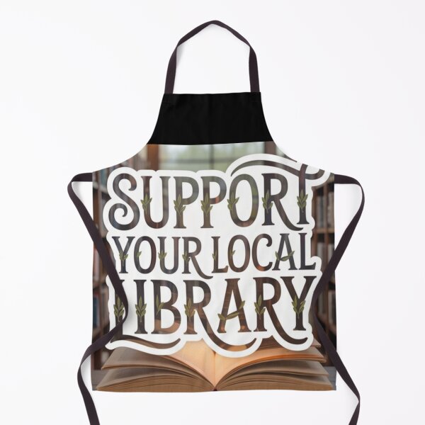Item preview, Support Your Local Library For Reader Librarian Logo With Leaf designed and sold by sadedream.