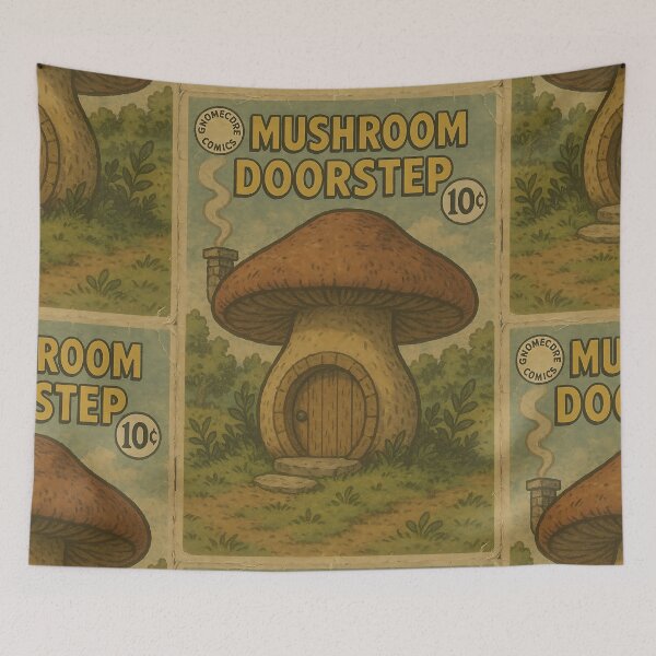 Item preview, Cozy Gnomecore: Mushroom doorstep designed and sold by bapupa.