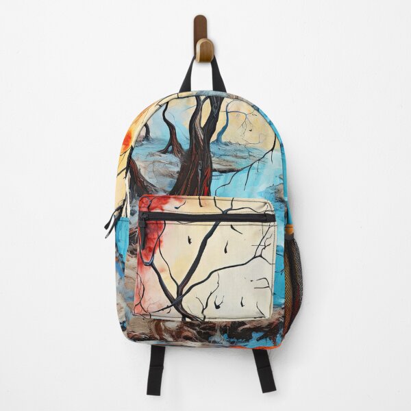 Item preview, Enchanted Forest Stream at Autumn Twilight Mondrian Style designed and sold by Jerhus.
