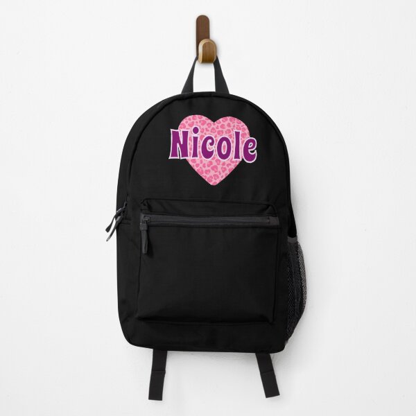 Item preview, Nicole Name Pink Leopard Heart  designed and sold by Jeallan Designs.