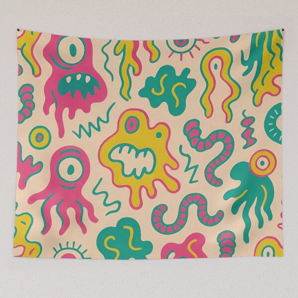 Item preview, Psychedelic Monster Abstract Pattern designed and sold by BloomOfDesign.