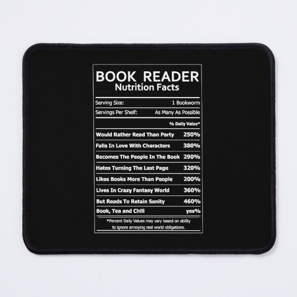 Item preview, Book Reader Nutrition Facts For Bookworms designed and sold by KatjaWild.