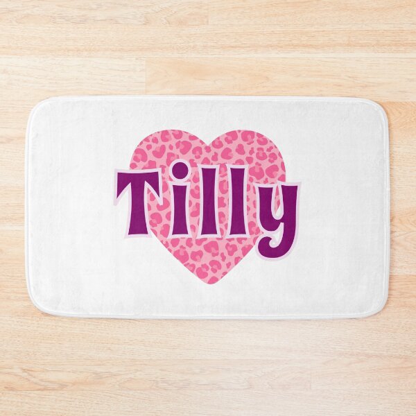 Item preview, Tilly Name Pink Leopard Heart  designed and sold by Jeallan Designs.