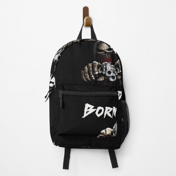 Item preview, Born To Shit Forced To Wipe 2 Funny Skull Badass Skeleton With Guns Meme designed and sold by KatjaWild.