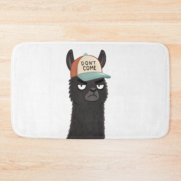 Item preview,  black llama is displeased, wearing a cap, and the inscription Don't come  designed and sold by Yunasak.