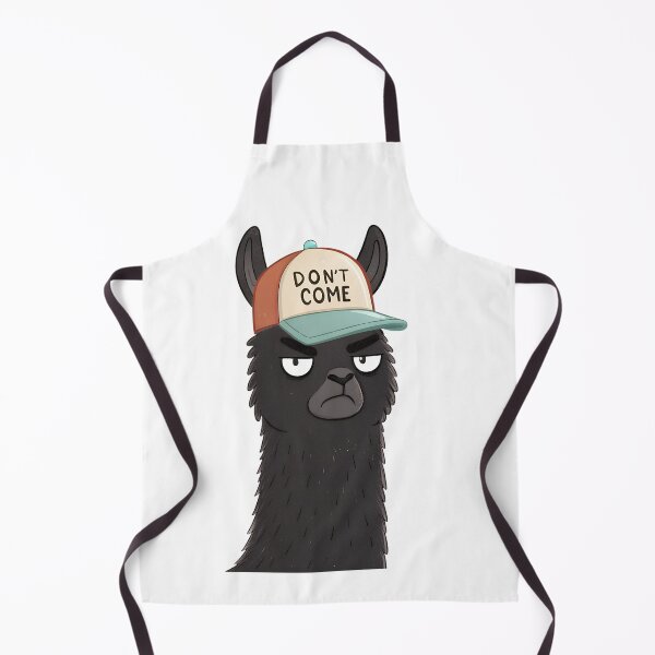Item preview,  black llama is displeased, wearing a cap, and the inscription Don't come  designed and sold by Yunasak.
