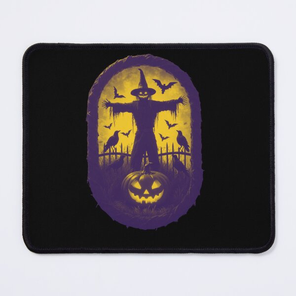 Item preview, A Sinister Scarecrow Under The Fiery Halloween Sky designed and sold by e-camelleone.
