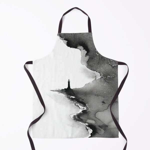 Item preview, Lighthouse Solitude Art Ink Seascape Minimalist designed and sold by Jerhus.