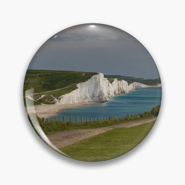 Item preview, A seat with a view over the Seven Sisters at Cuckmere Haven Sussex England UK designed and sold by John Gilham - Landscape Photography.