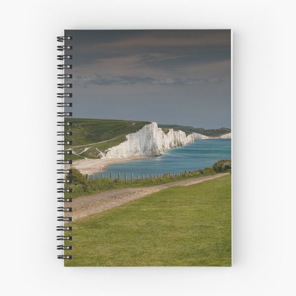 Item preview, A seat with a view over the Seven Sisters at Cuckmere Haven Sussex England UK designed and sold by John Gilham - Landscape Photography.