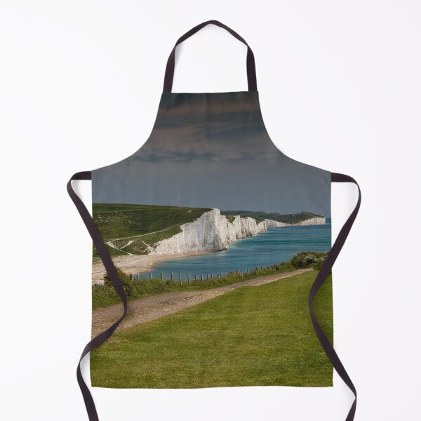 Item preview, A seat with a view over the Seven Sisters at Cuckmere Haven Sussex England UK designed and sold by John Gilham - Landscape Photography.