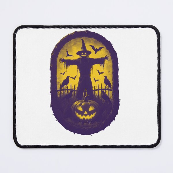 Item preview, A Sinister Scarecrow Under The Fiery Halloween Sky designed and sold by e-camelleone.