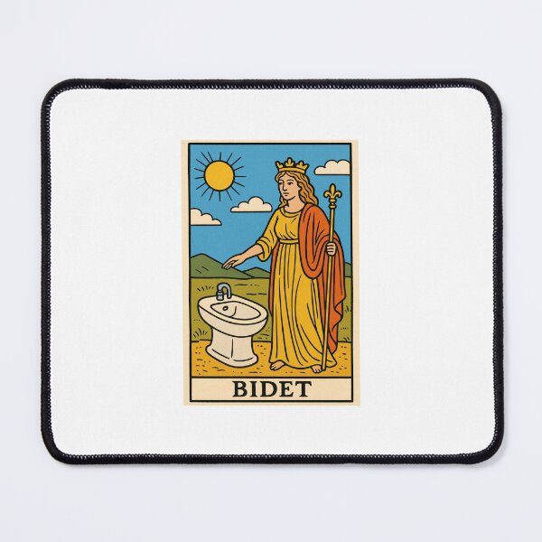 Item preview, Bidet Tarot card pizza hamburger meme prank weird birthday funny designed and sold by CheeseBlueprint.