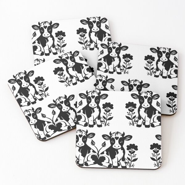Item preview, Cute Cow and Flower Pattern designed and sold by Dailyprintstyle.