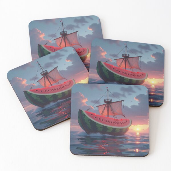 Item preview, Watermelon Dreams – Sailboat meets fruit fantasy in the sunset designed and sold by FotoworldEdel.