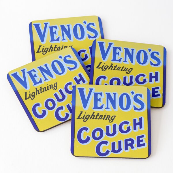 Item preview, Venos Cough Syrup Vintage Advert England Old Poster designed and sold by KALEIDOSCOPE UK.