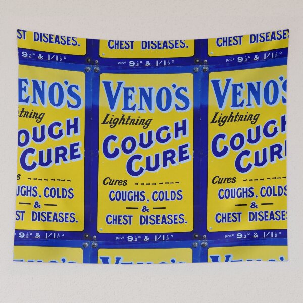 Item preview, Venos Cough Syrup Vintage Advert England Old Poster designed and sold by KALEIDOSCOPE UK.