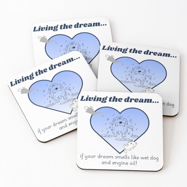 Item preview, Living The Dream, funny slogan design designed and sold by JustJuJuDesigns.