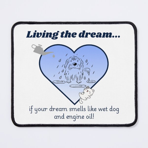 Item preview, Living The Dream, funny slogan design designed and sold by JustJuJuDesigns.