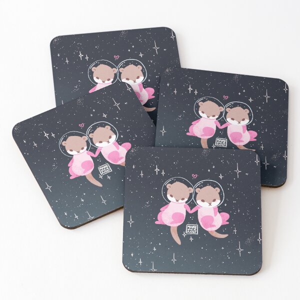 Item preview, Space Otters designed and sold by Maike Vierkant - Connecting the Cute and the Nerdy.