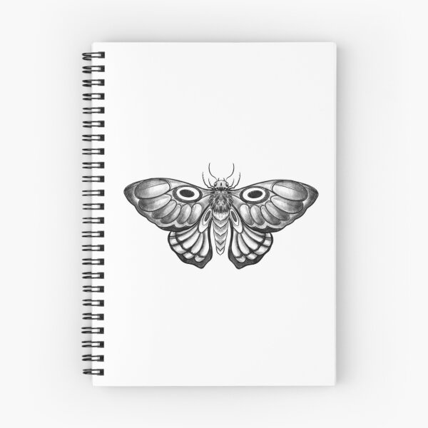 Item preview, Moth Tattoo Style Illustration – Black and White Sketch designed and sold by AlshaayArt.