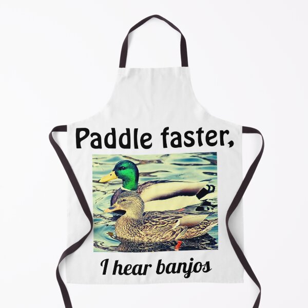 Item preview, Paddle Faster, I hear banjos, funny canal duck design designed and sold by JustJuJuDesigns.