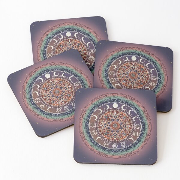 Item preview, Moon mandala on the zodiac wheel. designed and sold by Studio Yvonne .