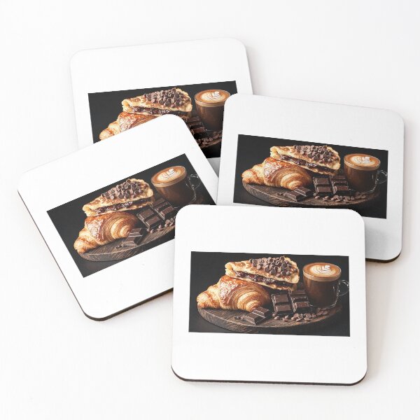 Item preview, A rich coffee paired with a buttery croissant and a warm chocolate crepe for the perfect indulgent trio. designed and sold by aiarea.
