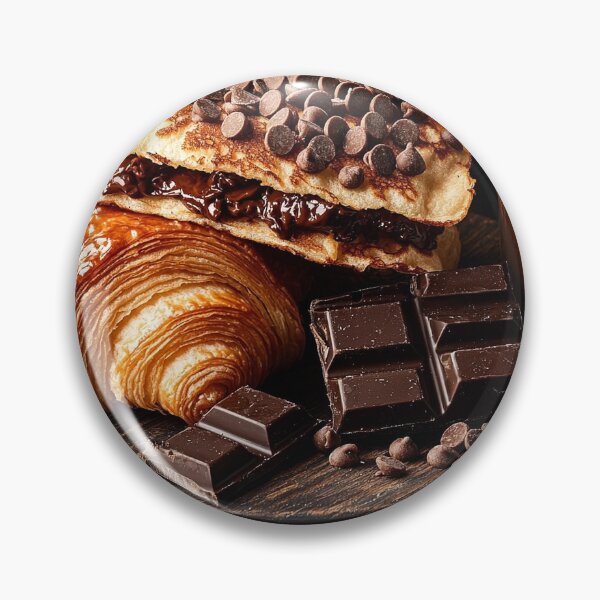 Item preview, A rich coffee paired with a buttery croissant and a warm chocolate crepe for the perfect indulgent trio. designed and sold by aiarea.