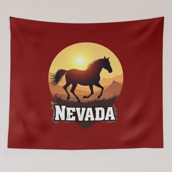 Item preview, Nevada Wild Horse – Desert Sunset Adventure Design designed and sold by TheRamesCo.