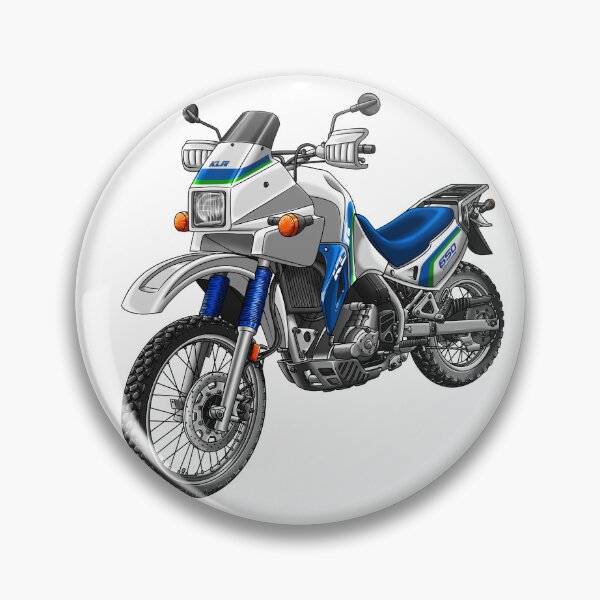 Item preview, Kawasaki KLR650 1987 (Blue White) for Motorcycle Riders designed and sold by MotoApparelHub.