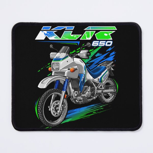 Item preview, Kawasaki KLR650 1987 (Blue White) for Motorcycle Riders designed and sold by MotoApparelHub.