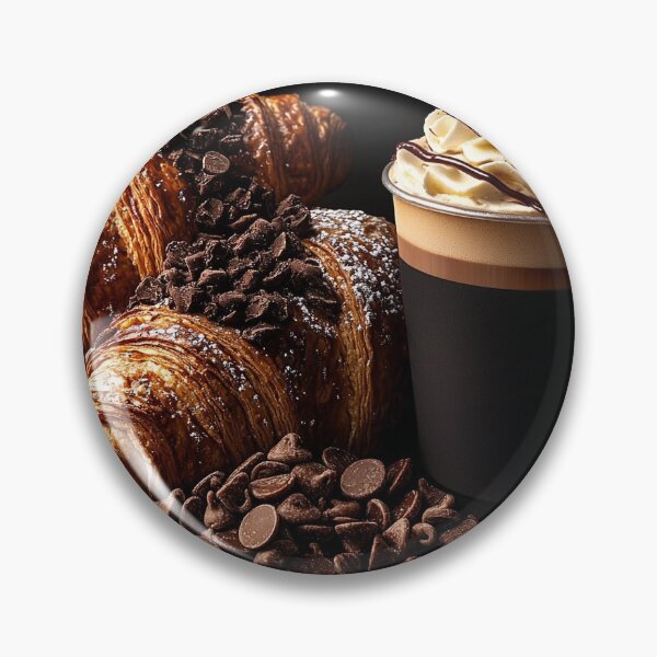 Item preview, A rich coffee paired with a buttery croissant and a warm chocolate for the perfect indulgent trio. designed and sold by aiarea.