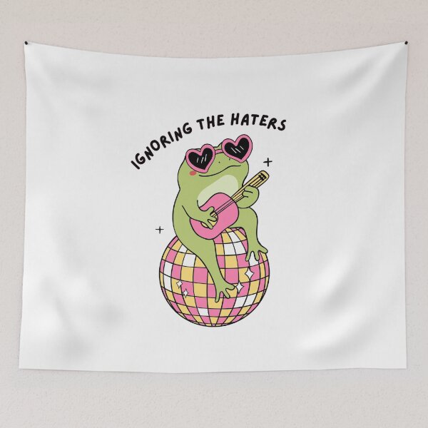 Item preview, Ignoring the haters | Silly frog designed and sold by PrintyRelatable.