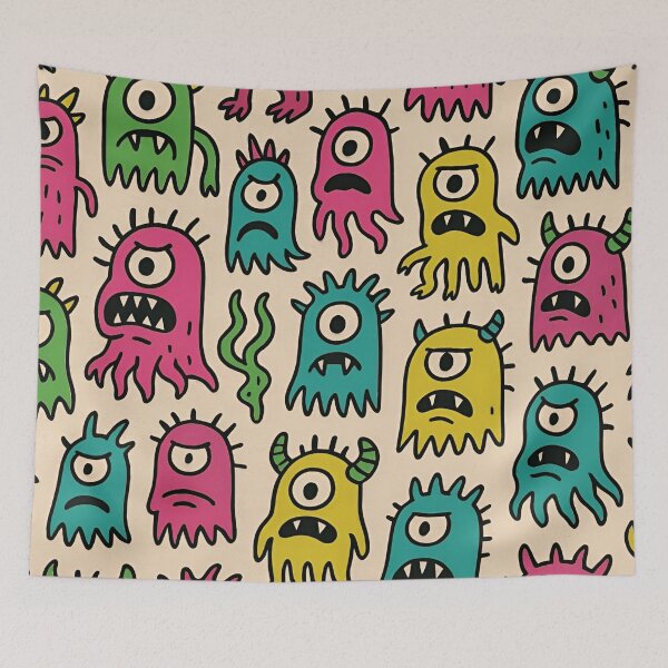 Item preview, Colorful Weird Monster Pattern designed and sold by BloomOfDesign.