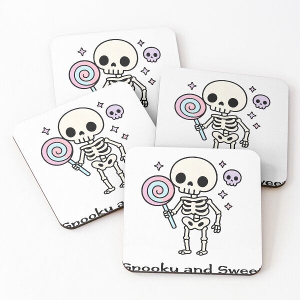Item preview, Cute skeleton with lolipop halloween  designed and sold by Imaginationbeyond.