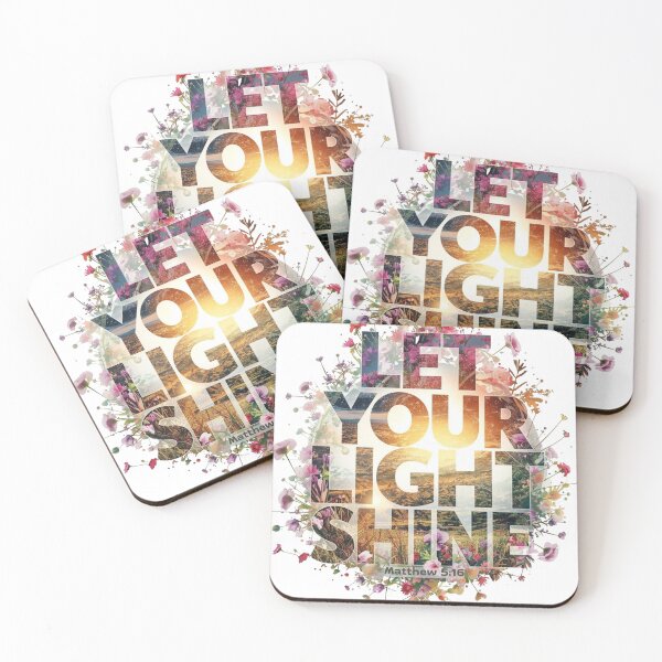 Item preview, Let Your Light Shine Matthew 5:16 Bible Verse floral 1 designed and sold by Ausra789.