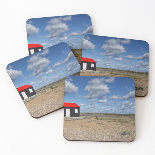 Item preview, Red Roofed Hut on the shingle at Rye Nature Reserve in East Sussex UK designed and sold by John Gilham - Landscape Photography.