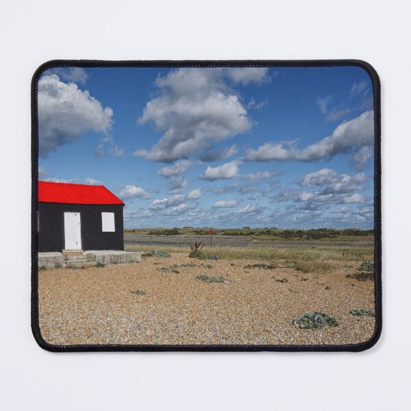 Item preview, Red Roofed Hut on the shingle at Rye Nature Reserve in East Sussex UK designed and sold by John Gilham - Landscape Photography.