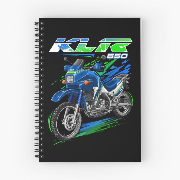 Item preview, Kawasaki KLR650 1989-1990 (Blue White Green) for Motorcycle Riders designed and sold by MotoApparelHub.